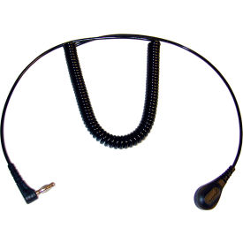 Premium Right Angle Coil Cord, 6'L, 4mm Snap, Black