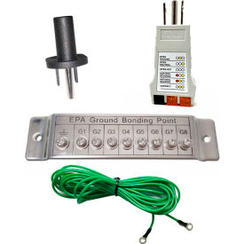 Banana Outlet Adapter & Circuit Tester, Ground Terminal with 15' Cord