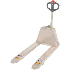 Stainless Steel Fully Electric Pallet Truck, 3000 lb Capacity, 27"W x 63-1/2"L Forks