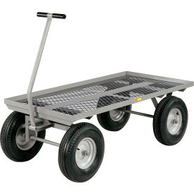 Wagon Truck with Perforated Deck, 2000 lb Capacity, 73-1/2"L x 36"W, Gray