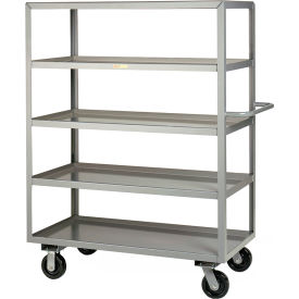 Shelf Truck with 5 Lipped Shelves, 3600 lb Capacity, 77-1/2"L x 30"W x 65"H