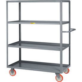 Service Cart with 4 Lipped Shelves, 1200 lb. Capacity, 37-1/2"L x 18"W x 62"H