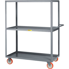 Service Cart with 3 Lipped Shelves, 1200 lb Capacity, 41-1/2"L x 24"W x 62"H