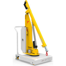 Steel Counter Balanced Reversed Boom Floor Crane, 320 lb Capacity, Yellow