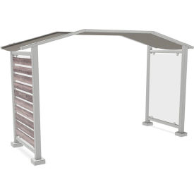 Preserve Outdoor Collaboration Glassboard, Charcoal Awning, 62-1/4"W x 104-1/2"H