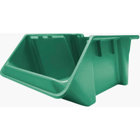 Fiberglass Stack & Nest Hopper Bin, 18"L x 11-3/8"W x7-5/8"H, Green