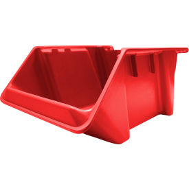 Fiberglass Stack & Nest Hopper Bin, 18"L x 11-3/8"W x7-5/8"H, Red