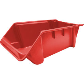 Fiberglass Stack & Nest Hopper Bin, 24"L x 11-3/8"W x7-7/8"H, Red