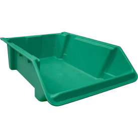 Tray SH2416-8 Fiberglass Stack & Nest Hopper Bin, 24-1/8"L x 16-5/16"W x 8"H, Green