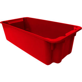 Fiberglass Nest & Stack Tote, 24-1/8"L x 11-3/8"W x 6-7/8"H, Red