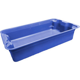 Tray Plexton Fiberglass Nest & Stack Tote, 24-5/16"L x 14-13/16"W x 5-1/8"H, Blue