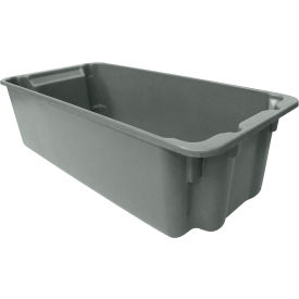 Fiberglass Nest & Stack Tote, 24-1/8"L x 11-3/8"W x 6-7/8"H, Gray