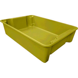 Fiberglass Nest & Stack Tote, 34-1/8"L x 24"W x 8-1/8"H, Yellow