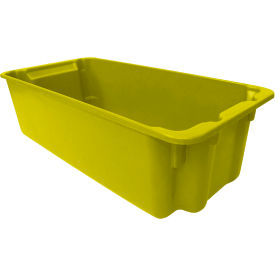 Fiberglass Nest & Stack Tote, 24-1/8"L x 11-3/8"W x 6-7/8"H, Yellow
