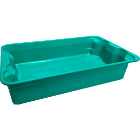 Fiberglass Nest & Stack Tote, 24-5/16"L x 14-13/16"W x 5-1/8"H, Green