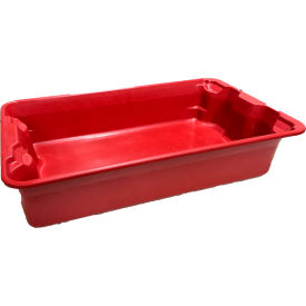 Tray Plexton Fiberglass Nest & Stack Tote, 24-5/16"L x 14-13/16"W x 5-1/8"H, Red