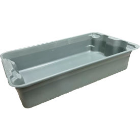Fiberglass Nest & Stack Tote, 24-5/16"L x 14-13/16"W x 5-1/8"H, Gray