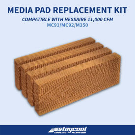 Cooling Media Set For Hessaire MC91M/MC92V/M350 Portable Evap. Cooler, 40"W x 3"D x 16"H