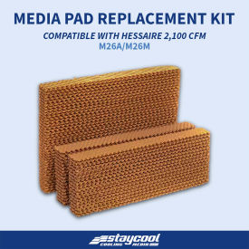 Cooling Media Set For MC26M Portable Evaporative Cooler, 21-1/2"W x 2-1/2"D x 18"H