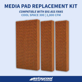 Cooling Media Set For Coolspace 300 Portable Evaporative Cooler, 30"W x 8"D x 24"H