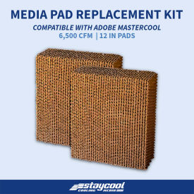 Cooling Media For 6500 CFM Evaporative Cooler, 40"W x 12"D x 28"H