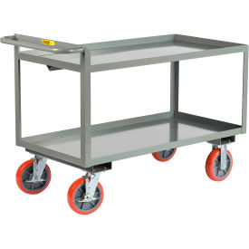 Merchandise Collector, 2 Shelves Lipped, Wheel Brakes, 77-1/2"L x 30"W x 36"H