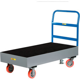 Steel Spill Control Cart, 55 Gallon Drum Capacity, 52-1/2"L x 26"W x 15"H