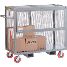 Security Box Truck w/ Drop-Gate, Mesh Sides, 3600 lb. Cap., 53-1/2"L x 30"W x 47"H