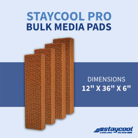 Pro Bulk Rigid Cooling Media, 36"W x 6"D x 12"H