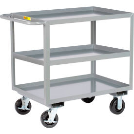 Heavy-Duty Shelf Truck, 3 Shelves Lipped, 3600 lb. Cap., 77-1/2"L x 30"W x 36"H