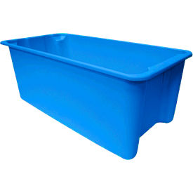 Fiberglass Nest & Stack Tote, 24-1/8"L x 11-3/8"W x 9"H, Blue