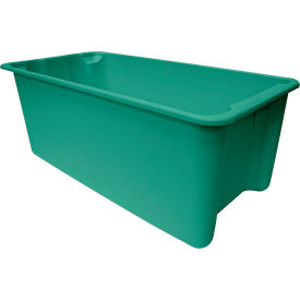 Tray Plexton Fiberglass Nest & Stack Tote, 24-1/8"L x 11-3/8"W x 9"H, Green