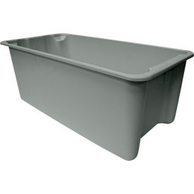 Tray Plexton® Fiberglass Nest & Stack Tote, 24-1/8"L x 11-3/8"W x 9"H, Gray