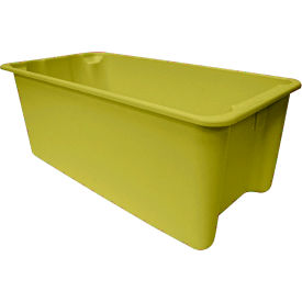 Fiberglass Nest & Stack Tote, 24-1/8"L x 14-13/16"W x 9"H, Yellow