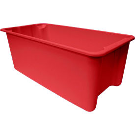 Fiberglass Nest & Stack Tote, 24-1/8"L x 11-3/8"W x 9"H, Red