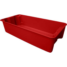 Fiberglass Nest & Stack Tote, 29-5/8"L x 13-13/16"W x 7"H, Red