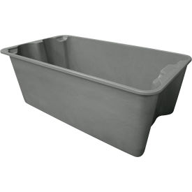 Tray Plexton Fiberglass Nest & Stack Tote, 30-5/8"L x 16-7/8"W x 11-1/8"H, Gray