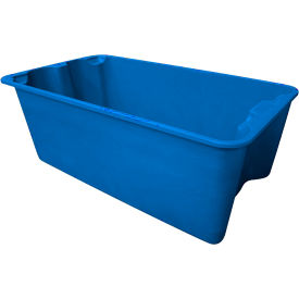 Fiberglass Nest & Stack Tote, 30-5/8"L x 16-7/8"W x 11-1/8"H, Blue