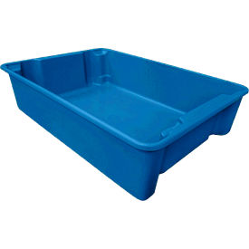 Fiberglass Nest & Stack Tote, 34-1/8"L x 24"W x 8-1/8"H, Blue