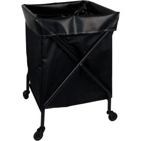 X-Frame Laundry Hamper, Vinyl, Black