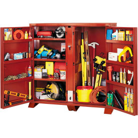 Heavy Duty 2-Door Open Side Cabinet, 47.5 Cu. Ft., Brown