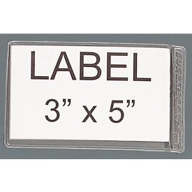Storage Systems Adhesive Label Holder with Inserts, 3" x 5", Clear, Pack of 24