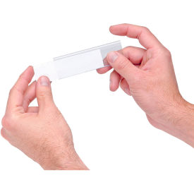 Storage Systems Label Holder with Laser Label Inserts, 13/16" x 3", Clear, Pack of 25