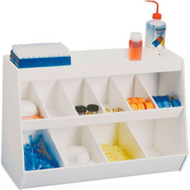 MRI Lab Storage Shelf with 10 Bins, 23-7/8"W x 10-1/4"D x 15-7/8"H