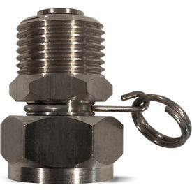 Swivel Hose Adapter with 1/2" FNPT x 3/4" Male GHT, Silver