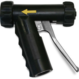 Low-Flow Mid-Sized Industrial Hot Water Spray Nozzle with 3/4" GHT Inlet, Black