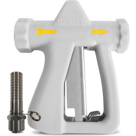 Ergonomic Standard-Flow Hot Water Spray Nozzle with N20S Hose Adapter, White