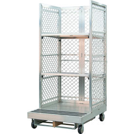 Warehouse Order Picker Platform with 2 Adj. Shelves, Lift, 52"Lx40"W