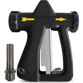 Ergonomic Standard-Flow Hot Water Spray Nozzle with N20S Hose Adapter, Black