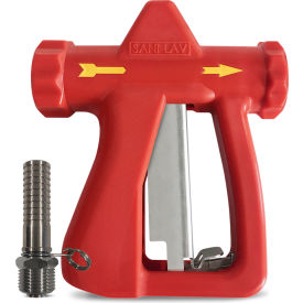 Ergonomic Standard-Flow Hot Water Spray Nozzle with N20S Hose Adapter, Red